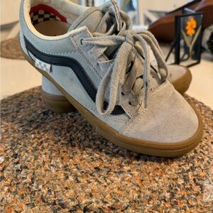 VANS Gray and Black Sneakers with Gum Sole